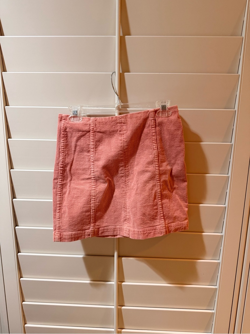 Women's Pink Corduroy Mini Skirt